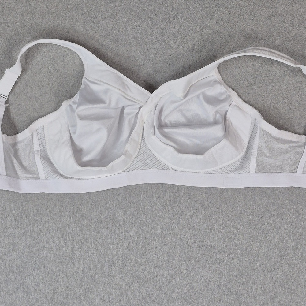 Glamorise Women Bra 36DD White Adjustable Strap 8049A Wireless Wide - Picture 6 of 9